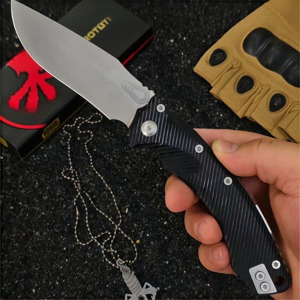 Carbon Fiber / G10 Ball Bearing Mark M390MK Blade Hunting Fish Outdoor EDC Tool Folding Camping Knife