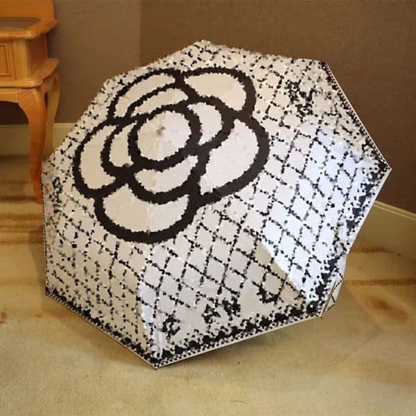 Designer 2026 Flower Grid woman Letter Logo Fully Automatic Folding Black Sunscreen Dual Use Sunshade Umbrella Gift 3 Free Shipping F Free Shipping