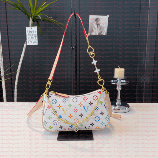Shoulder Bags Evening Bags designer pochette bag chain underarm bag double zipper hobo old flower vintage classic women purse denim bag wallet on chain ivy bag