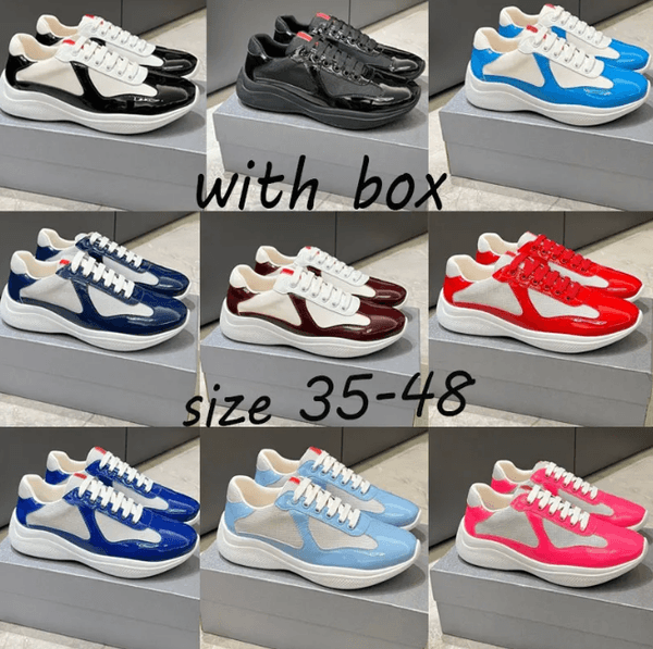 Designer man Casual shoes low red Sneakers Luxury woman Trainers Americas sneaker Rubber Fabric Outdoor Comfortable shoes Walking shoes size 35-47