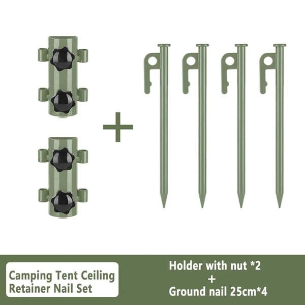 Portable Tent Holder Nails Set Canopy Rod Fixed Tube Reinforced Wind proof Awning for Outdoor Camping Fishing 260428