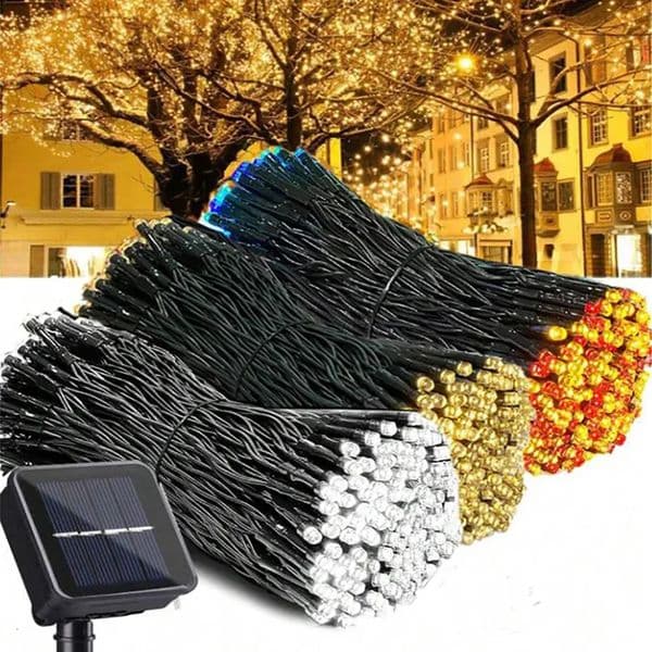 8Colors Outdoor Solar Light Garden WarmPurpleRGB LED Strip String Fairy Lights Lamp Waterproof Garland Christmas Decor 260429