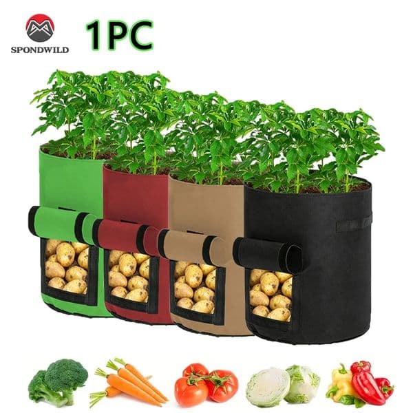 1PC 57 Gallon Large Diameter Potato Grow Bag NonWoven Fabric Planting for Vegetables Seedlings Root Crops 260429