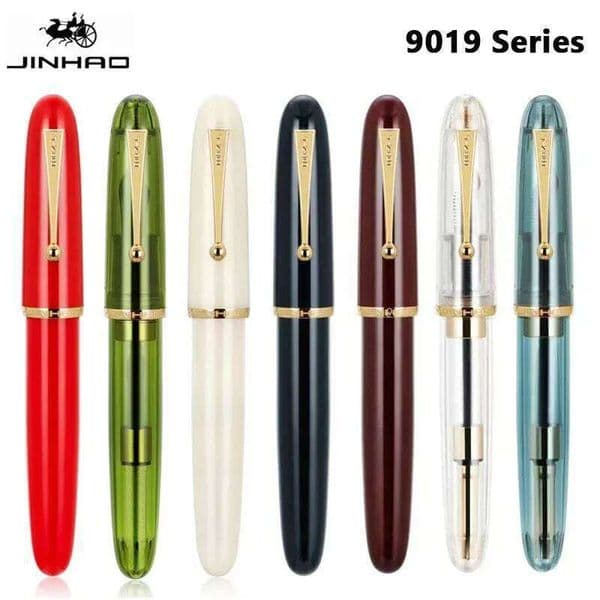 Jinhao 9019 Fountain Transparent Color Resin luxury Pen 0.38/0.5/0.7mm Writing Ink Pens Stationery Office School Supplies 26L0429