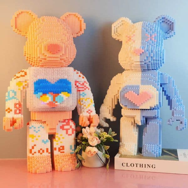 Chaolesen Small Particle Building Blocks Assemble Violent Bear Puzzle Adult High Difficulty 3D Puzzle Girl Toy S260428