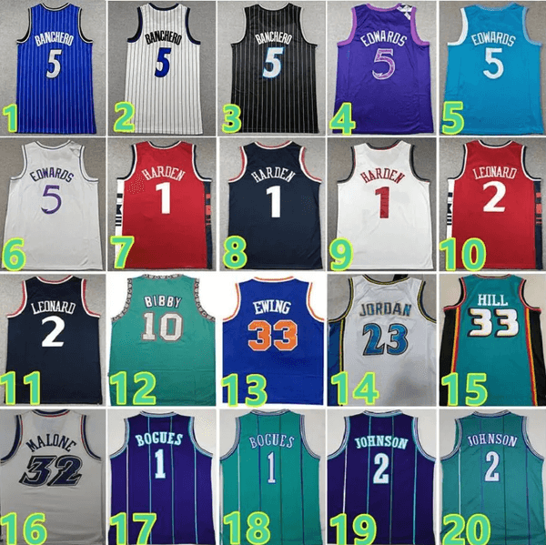 Men Youth Basketball Jersey Stephen Curry Luka Doncic Jalen Brunson Wembanyama Kon Knueppel LaMelo Ball Ja Morant Allen Iverson Tatum Maxey Durant Antetokounmpo