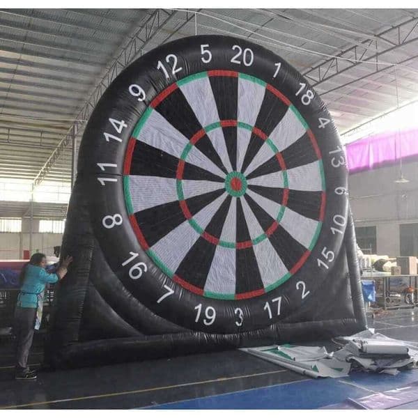 2026 New Hot PVC Oxford Inflatable Football Dart Board Adults Soccer Dartboard Game CE Blower 10pcs Balls From China
