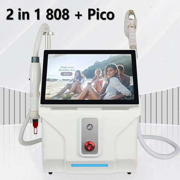 Multi-Functional Picosecond Laser + 808 Diode Laser Freezing Point No Pain Hair Removal Effective Pico Anti-Pigment Tattoo Removal Skin Beauty Devic