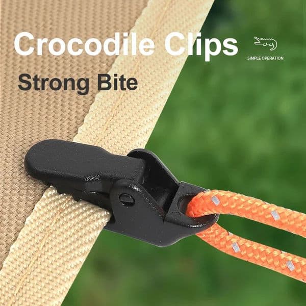 102050pcs Sturdy Tent Clips for Outdoor Tarpaulin Antiwind Fixed Camping Hook Clamp Clip 260428