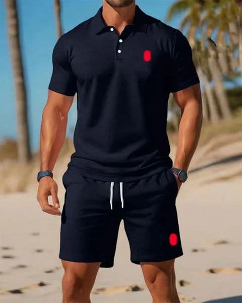 2026 Designer Polo Men's cologne Embroidered Two Piece Set Summer High Quality Versatile Trendy perfume Shirt Shorts Casual Outfit Free Shipping