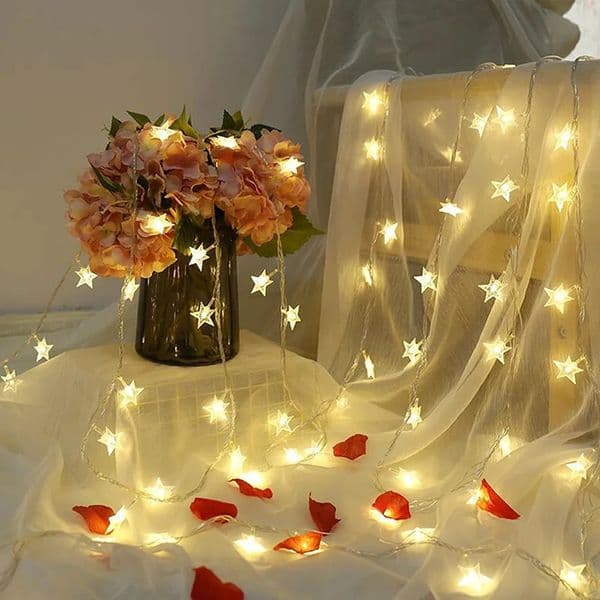 LED Star Fairy Lights Chain BatteryUSB Powered String Garland For Party Home Wedding Terrace Garden Christmas Decoration 260429