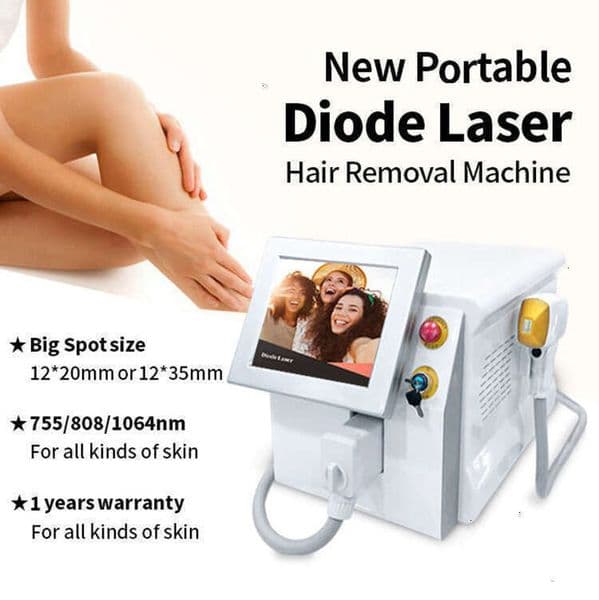 White Desktop Hair Removal Diode Laser 2000W Power Painless Hair Remove Freezing Point System Cooling Painless Hair Remover For All Skin Tones