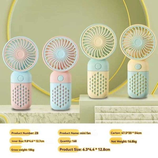 New Handheld Charging Fan Cartoon Cute Small Student Charging Small Fan Portable Mini USB Fan Mini Pocket L260429