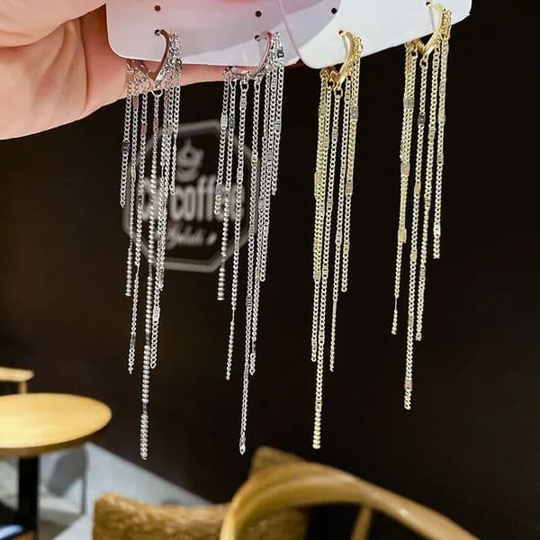 Light y Long Tassel Hoop Earrings Korean Style Temperament Love Heart Dangle Handmade Female Jewelry Wedding Gift 260428