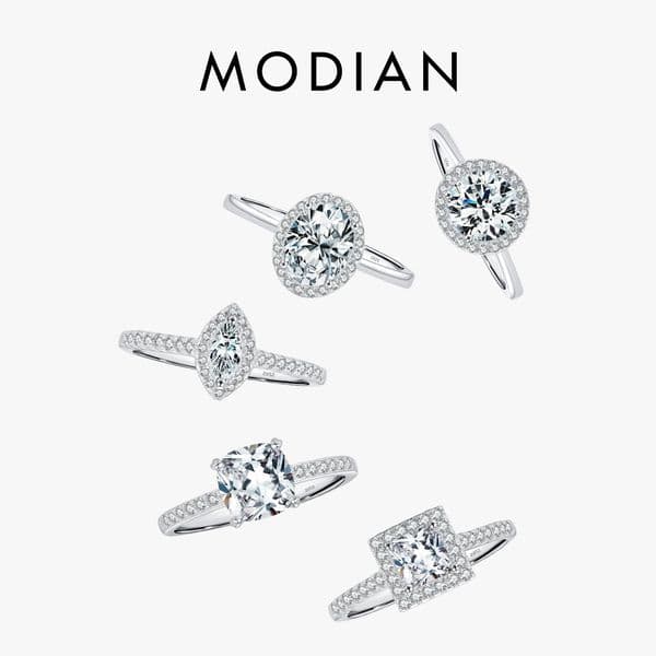 MODIAN 925 Sterling Silver Classic Geometric Round Oval Shape Zirconia Female Ring For Women Wedding Engagement Fine Jewelry 260429