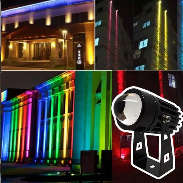 Outdoor LED Wall Spotlight 5W 9W 12W Home Landscape Lighting 110V 220V Red Green Blue RGB Remote Lights Waterproof One Beam 260429