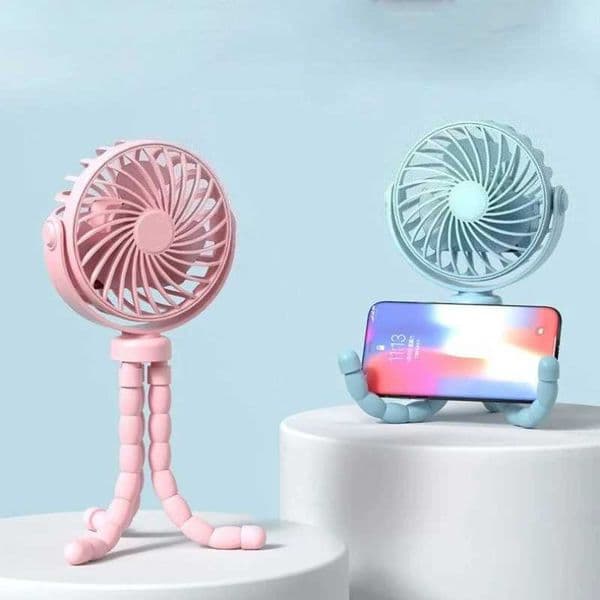 1 PCS Multi-functional Stroller Handheld Mini Fan Portable USB Charging Octopus Stand Variable Styling outdoors Folding Fan L2604292