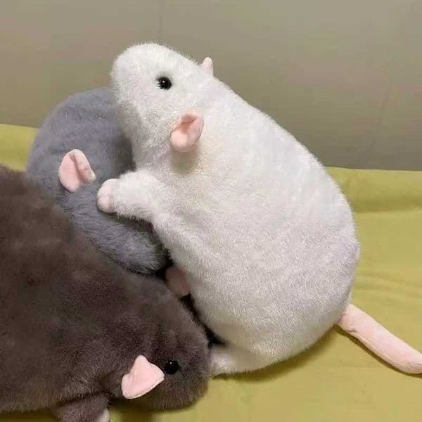 1Pc 35/50/90cm Cartoon Flower Branch Rat Soft Oversized Animal Figure Cute Simulation Big Mouse Plush Toy Pillow Birthday Gift W260428