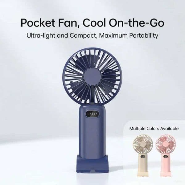 Portable Handheld Personal Rechargeable Fan LED Digital Display 90Adjustable Rechargeable Fan 5 Speed Wind Mini Aromatherapy L260429
