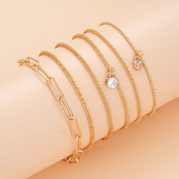 Chic Modernist Womens Beaded Bangle with Sparkling Twisted Design