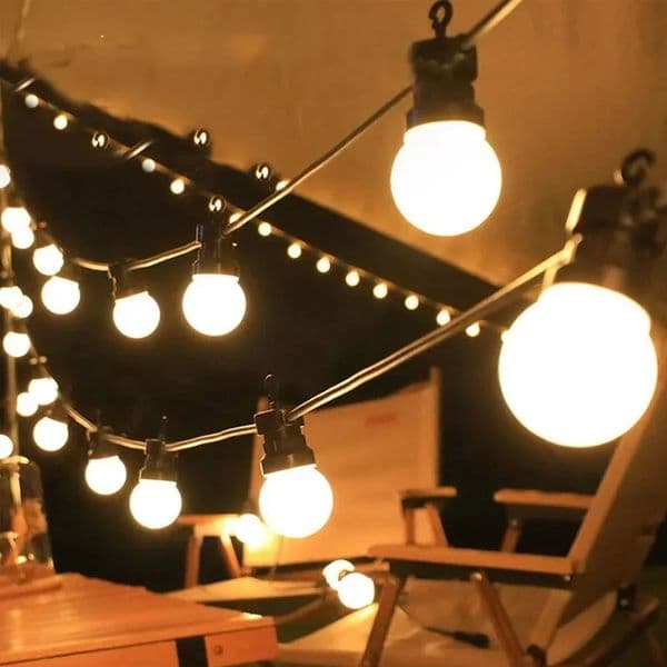 Outdoor Camp Lights Bulbs 23M G50 Waterproof Garland String LED Fairy Tent Decoration Christmas Party Wedding ornament 260429