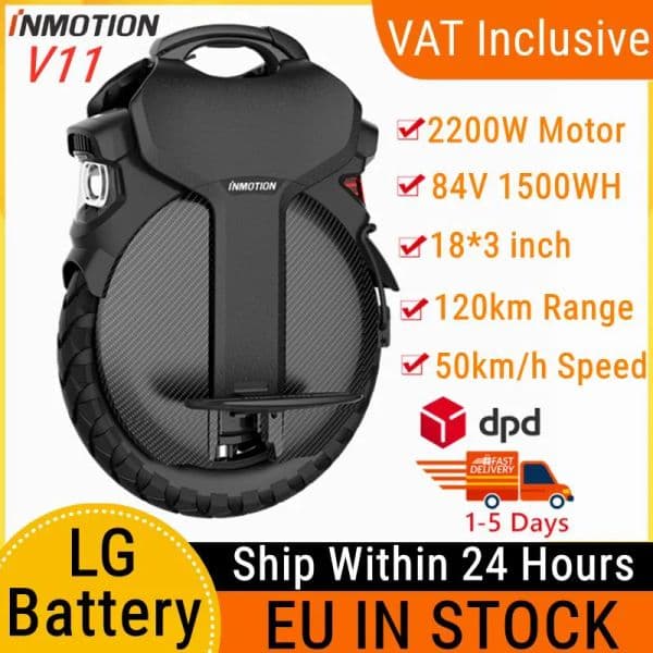 2026 newest Original Inmotion V11 Electric Unicycle 84V 2200W Self Balance Scooter Build-in Handle Monowheel Hoverboard 4.0 BLE