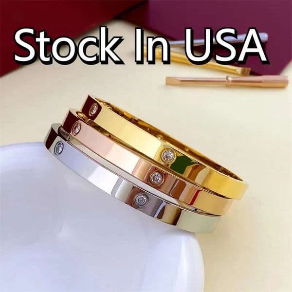 Bracelet Luxury Screw Bracelet Designer Jewelry Fashion Bangle 18K Gold Plated Titanium Steel Diamond For Women Men Nail Bracelets Silver Jewelrys Designers