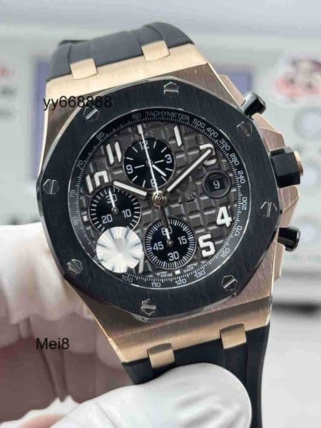 Luxury Automatic Mechanical Watch RoyalOak 26238 Designer Mens Watch Offshore Watches Skeleton Steel Dial Chronograph 3126 42mm Watch Wristwatch Sapphire Mei4M