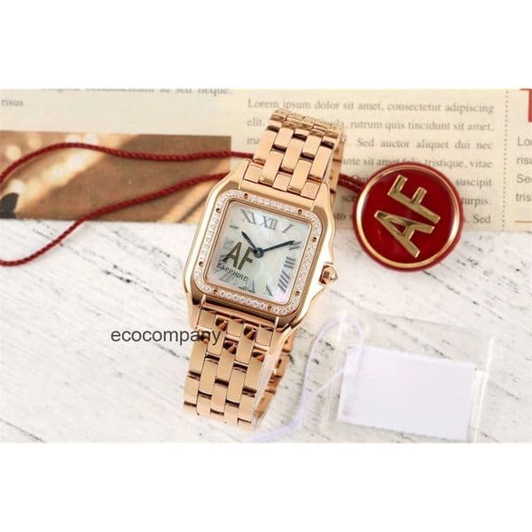 Top quality panthere watch designer women mens watch super clone watches swiss quartz movement sapphire glass 316L steel strap 22mm with box RO0J