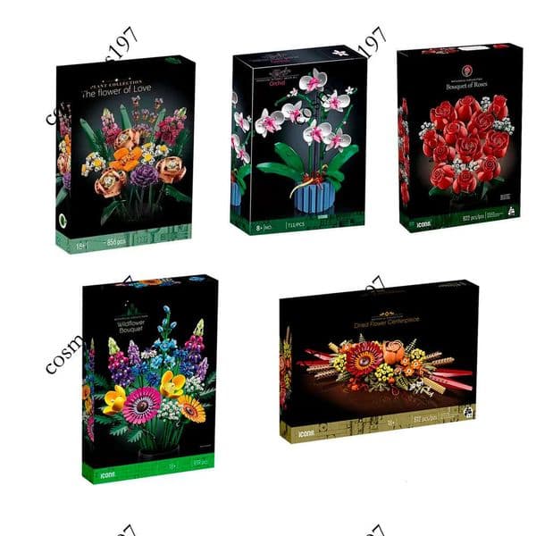 2026 New New Bouquet 10313 Blooming 10314 Eternal Flowers Children's Assembly Building Toy Girl Gift Toys Toy 9