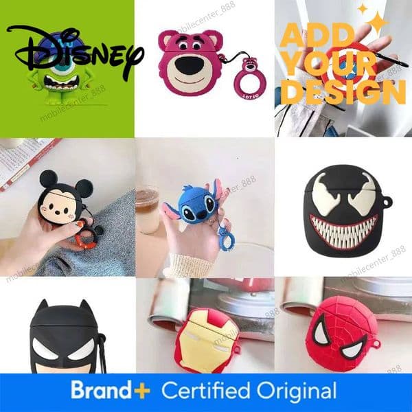 Designer Disney 3D Cute Cartoon Silicone Case For Airpods Pro2 Wireless Earphone Protective Cover For Airpods 1 2 3 Pro Headphones Bags Luxury