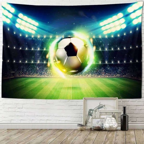 Stadium Football Wall Hanging Ball Game Sports Theme For Home Bedroom Living Room Decoration Soccer Pattern Tapestry 26W0430