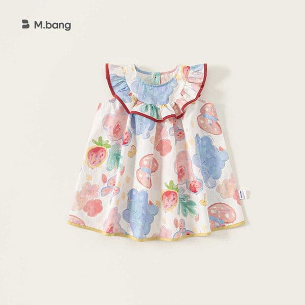 Youbao childrens clothing girls dress dopamine childrens sleeveless dress graffiti toddler summer baby cotton dress S260429