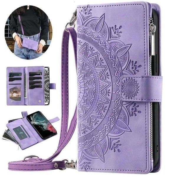 A34 A15 A36 A17 5G Zipper Wallet CrossBody Leather Case for Samsung Galaxy A56 Luxury Cover A55 35 A26 A16 06 17 A54 A 55 56 S260429
