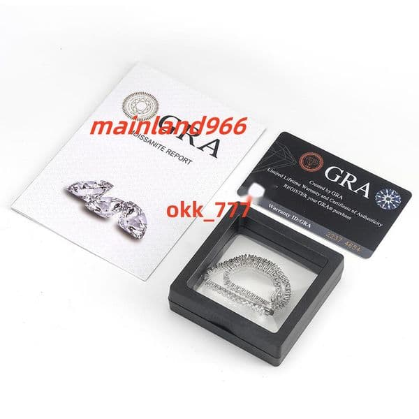 SMON01 Premium Iced Hip Hop Moissanite Necklace 925 Sterling Silver Iced Cut 3mm Moissanite Tennis Chain Necklace in Stock