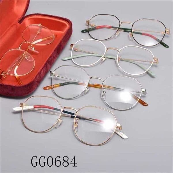 Sunglasses Luxury Designer Sunglasses Family GG0684 Metal Small Round Myopia Frame Live Broadcast Flat Glasses Shenzhen