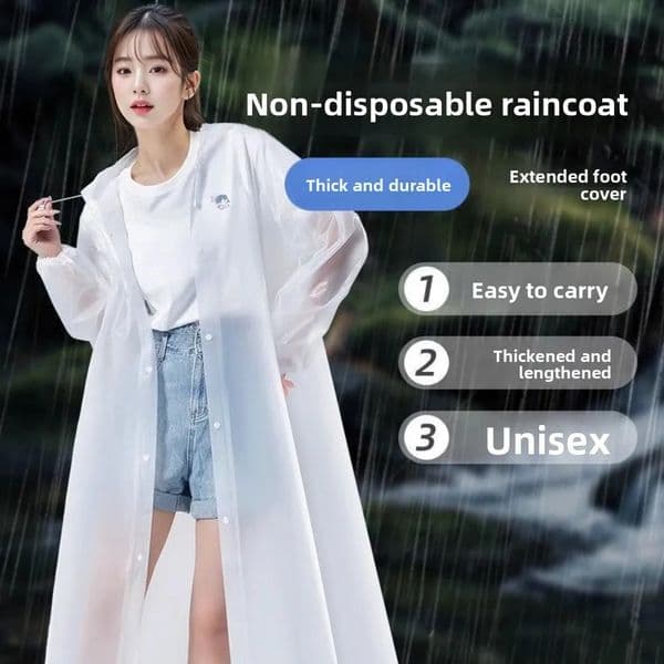 Unisex FullCoverage EVA Rain Suit Windproof Waterproof Thick Poncho Outdoor Gear for Camping Travel Use 260429