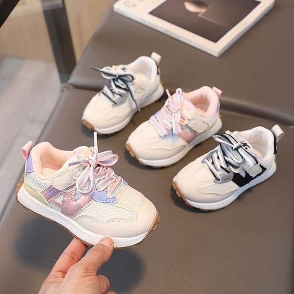 Children Designer Kids Running Shoes Sneakers youth boys girls Shoe Runner Beige White Pink Black Boys Girls Trainers Sport Shoes Trainers Sizes US5c-US12.5c