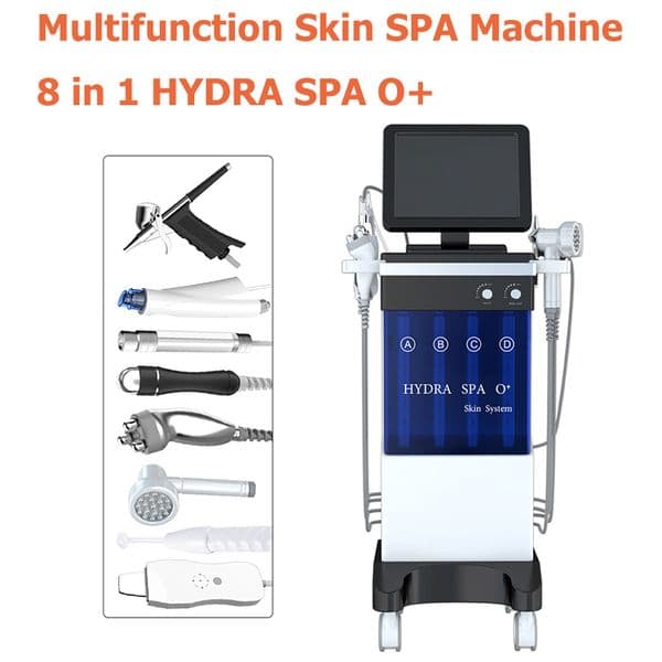 8-in-1 Hydradermabrasion Face Cleansing Machine with Ultrasound Whitening for Deep Skin Care