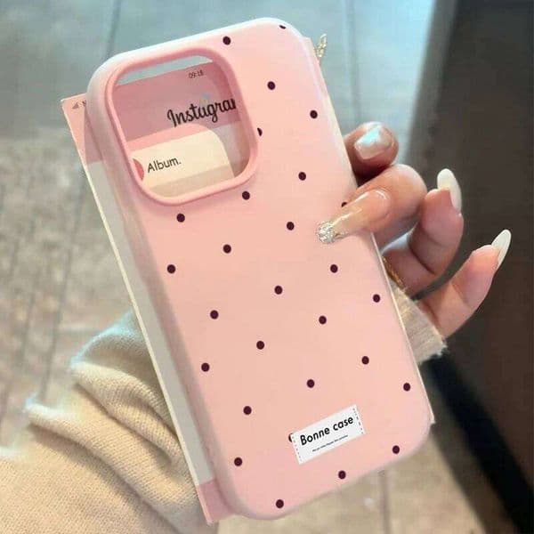Cute White Polka Dots Design Phone Case for Xiaomi Note 14 13 12 Pro Plus 5G 12S 11 10 Redmi 14C 13C 2-in-1 Matte Cover S260429