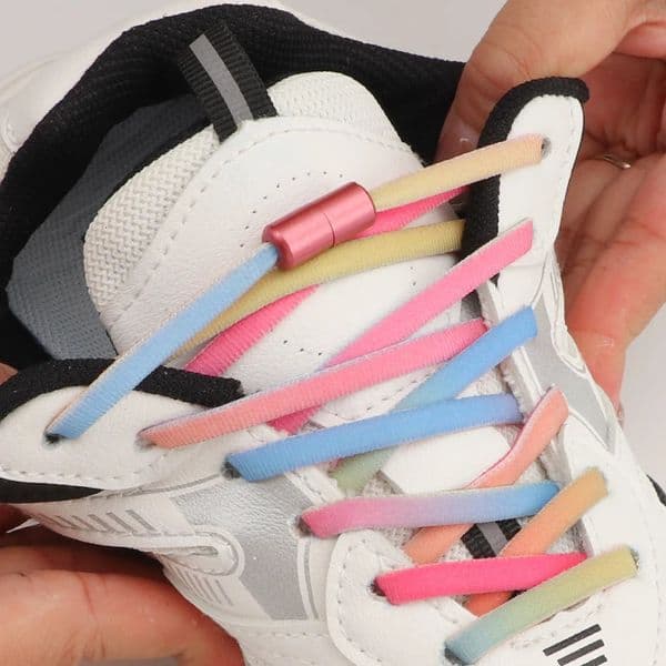 Colorful Elastic Shoe Laces Round Capsule Lock No Tie Shoelaces For Sneakers Adults and Children Convenient Lazy Shoes Lace 260430