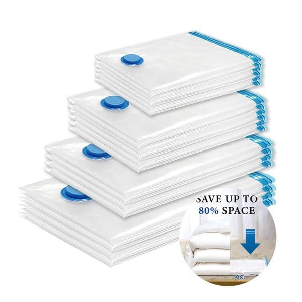 5 Pack Vacuum Storage Bags Space Saver Bags Compression for Comforters and Blankets Sealer Clothes Travel Packing Organizer 260423