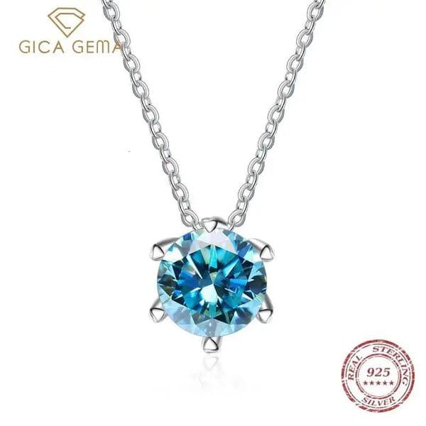 Gica Gema y Pendant Necklace For Women 100 925 Sterling Silver Classic Lady Wedding Jewelry 260429