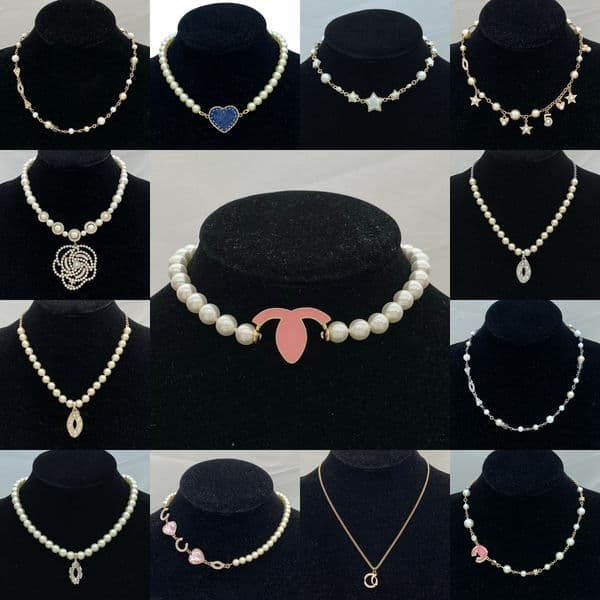 luxury cc jewelry pearls necklace designer necklace women letter pendant charm necklace clavicle chain classic wedding party gift designernecklace jewelry woman