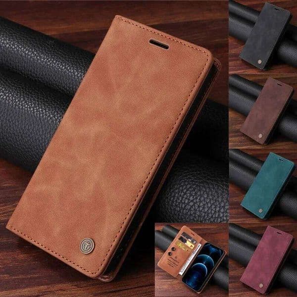 Retro Matte Luxury Flip Wallet Case For Xiaomi Redmi Note 13 4G Note13 Pro 13Pro+ Plus 5G Redmi13C Solid Colors Phone Cover S260429