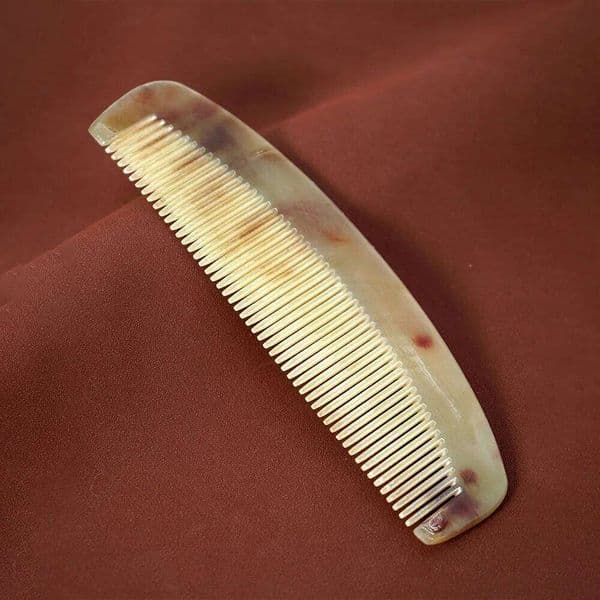 Portable Natural Handmade Polished Anti Static Massage Horn Comb for Men Women Salon Hairdressing Styling Tools