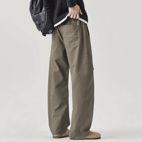 Men's Pants Fully Elastic Micro-scimitar Casual 2026 Spring Trendy Wide-leg Straight Loose Versatile Overalls