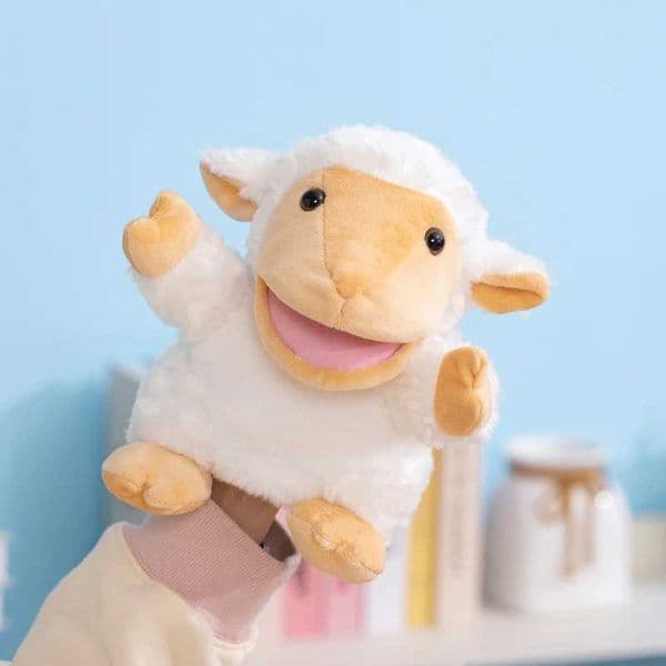 Big Mouthed Puppet Doll Plush Filled Animal Sheep Yellow Duck Soft Toys Storytelling Role-Playing Props Hand Puppet Gifts L260430NJ4X