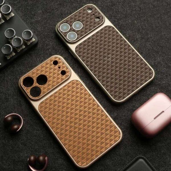 Business Leather Case IPhone Air 17 16 15 14 13 12 Pro Max Shockproof for Magsafe Wireless Charge Simple Man Brand Cover S260429