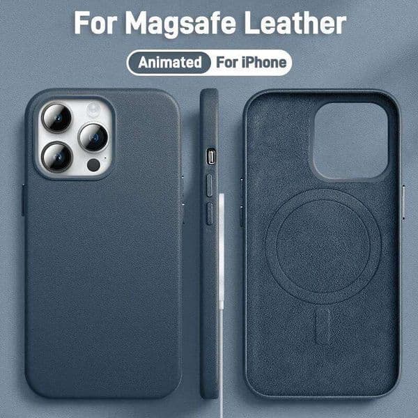 Luxury Leather Cases For iPhone 16 15 14 13 Pro Max Plus Mini Magnetic Wireless Charging With Animation Accessorie 26L0430
